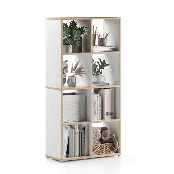 GUTTA Модуль мебельный 134х68х30 см, 8 секций, белый, эвок